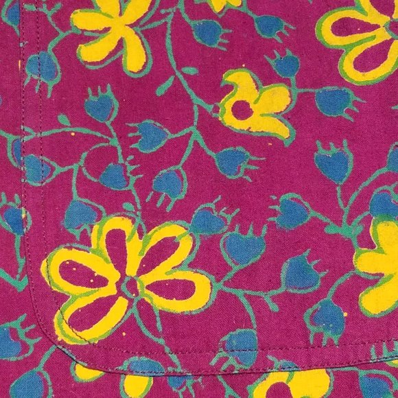 Vtg J. Peterman Company Hand Painted Floral Shift Dress - Picture 15 of 16